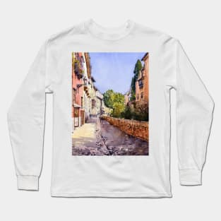 Carrera del Darro, Granada, Spain Long Sleeve T-Shirt